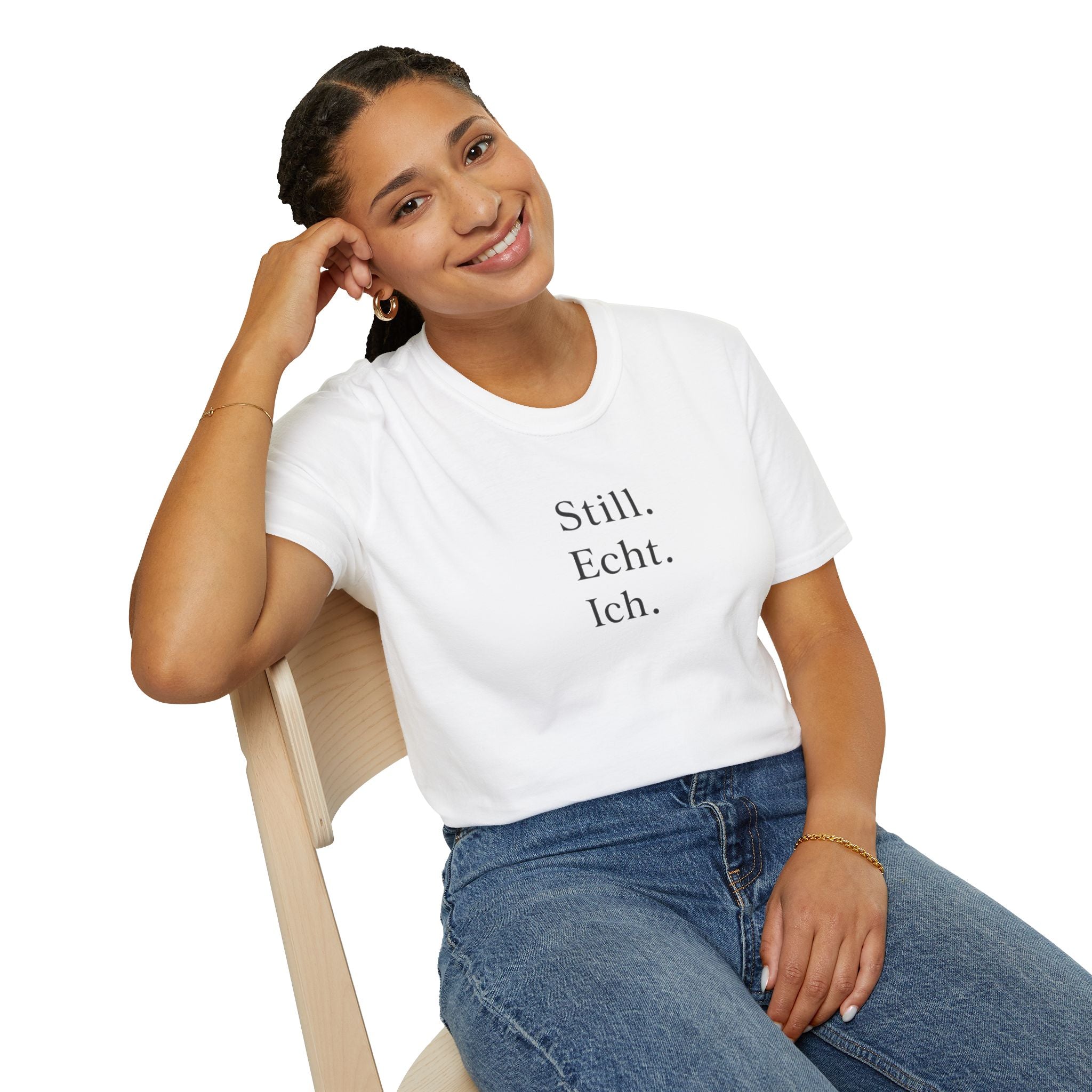 Still.Echt.Ich. unisex T-shirt aus weicher Baumwolle Minimal Statement Shirt